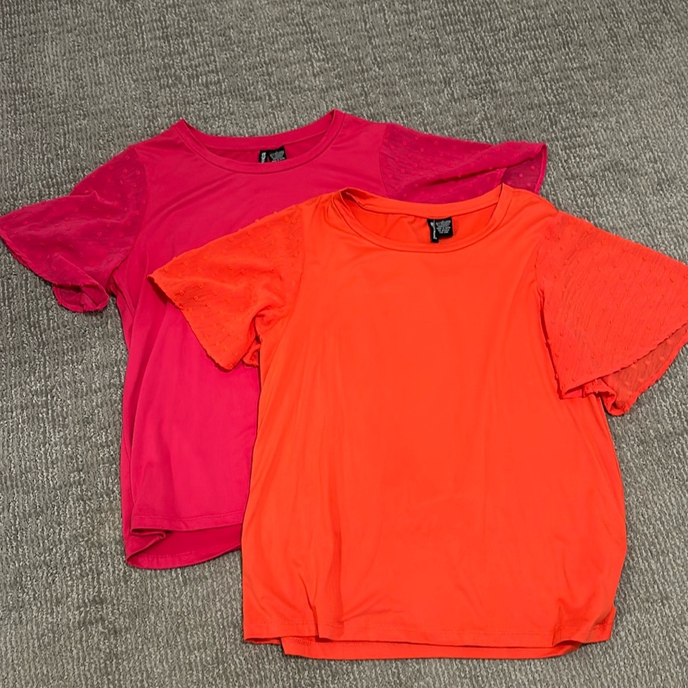 **TWO** Dressy Tees in Melon and Pink by Kristin Nicole